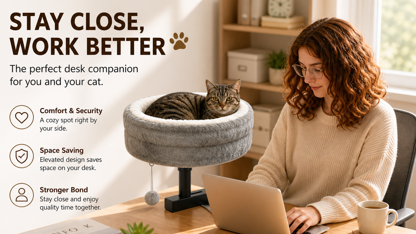 LUNIXA Premium Cat Desk Bed