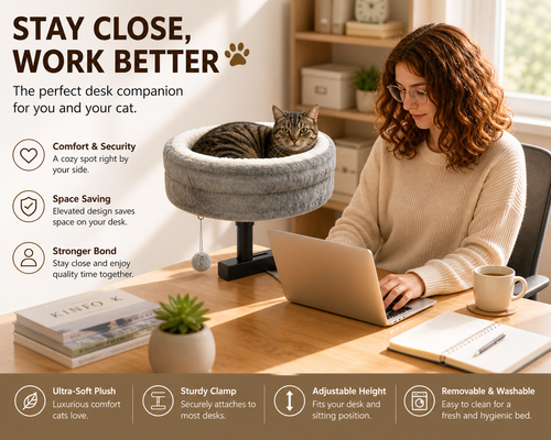 LUNIXA Premium Cat Desk Bed